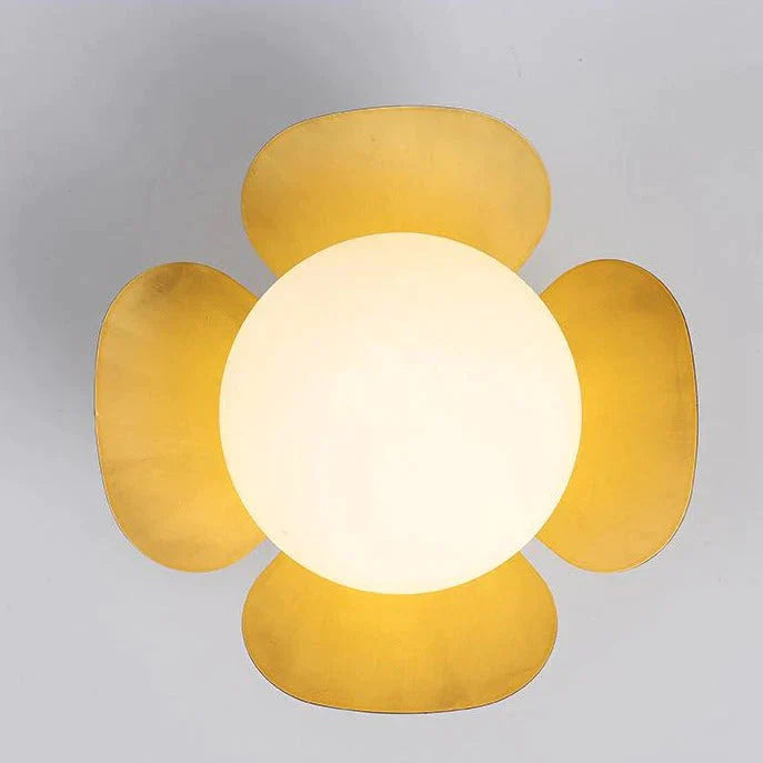 Emerson - Nordic Flower Corridor Aisle Lamp All Copper Cloakroom Ceiling 7W / Warm Light
