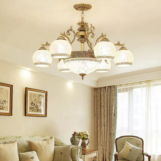 European Style Living Room Bronze Chandelier 3Light Ceiling Light