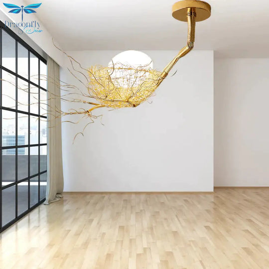 Golden Pendant Light Fixture With Egg Matte White Glass Shade
