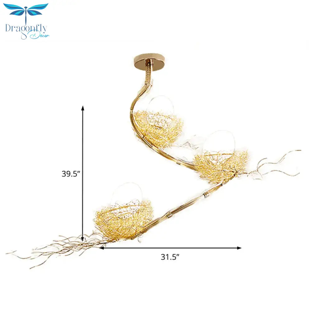 Golden Pendant Light Fixture With Egg Matte White Glass Shade