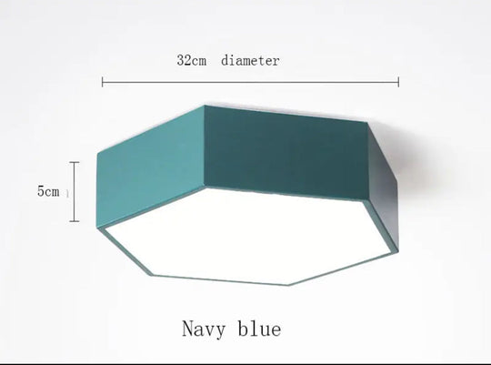 Modern Led Ceiling Light Diamond Indoor Lamp Creative Personality Study Dining Room Balcony Navy