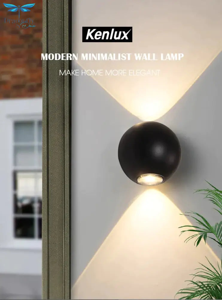 Indoor Lighting Led Wall Lamp Ip65 Waterproof &amp; Outdoor Aluminum Light Surface Mounted Cube Garden