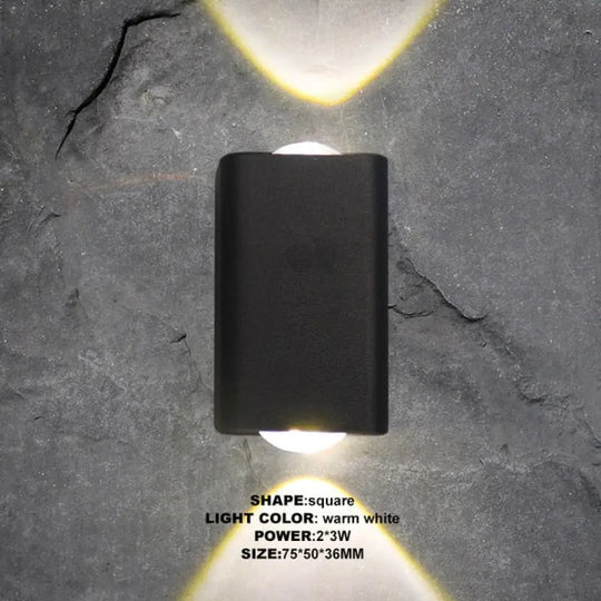 Indoor Lighting Led Wall Lamp Ip65 Waterproof &amp; Outdoor Aluminum Light Surface Mounted Cube Garden