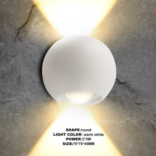 Indoor Lighting Led Wall Lamp Ip65 Waterproof &amp; Outdoor Aluminum Light Surface Mounted Cube Garden