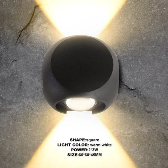 Indoor Lighting Led Wall Lamp Ip65 Waterproof &amp; Outdoor Aluminum Light Surface Mounted Cube Garden