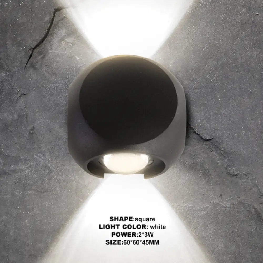 Indoor Lighting Led Wall Lamp Ip65 Waterproof &amp; Outdoor Aluminum Light Surface Mounted Cube Garden