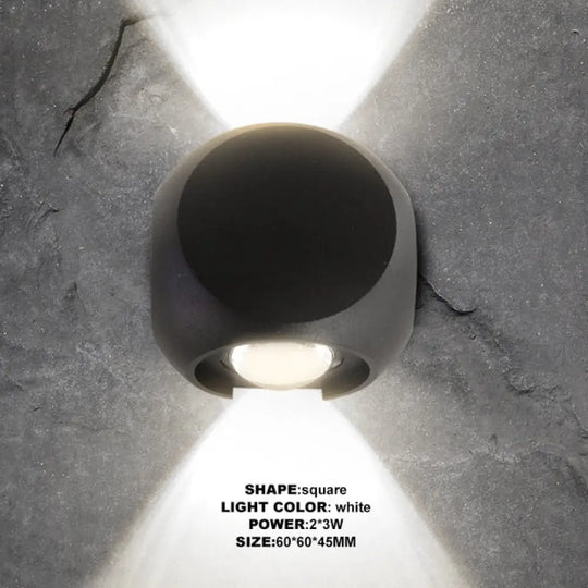 Indoor Lighting Led Wall Lamp Ip65 Waterproof &amp; Outdoor Aluminum Light Surface Mounted Cube Garden