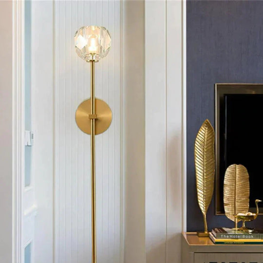 Ivy | Crystal Wall Lamp Single Long