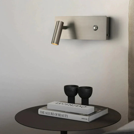 Kane | Nickel Led Dimmable Reading Wall Light Lamp