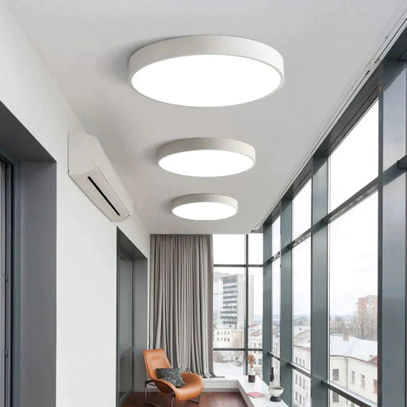 Karli - Nordic Led Ceiling Lights Ultra Thin Modern Lighting 23Cm 12W / White - Cool - White