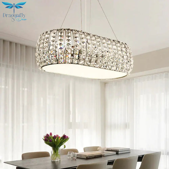 Laser Cut Ceiling Chandelier Tradition Clear Crystal 6 Heads Gold Suspension Pendant Light