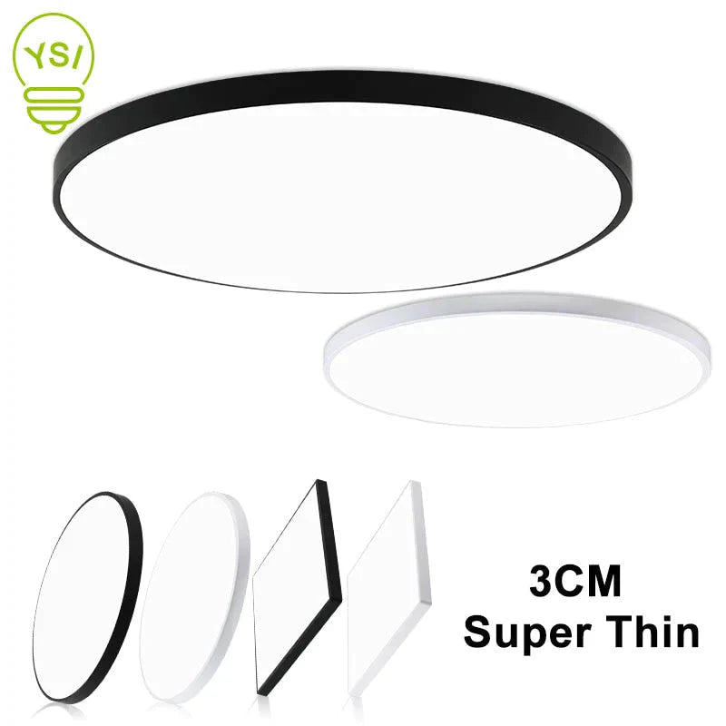 Lauren - Led Ceiling Light Acryl Alloy Modern Lamp Living Room Lighting Round &amp; Square 3Cm Super