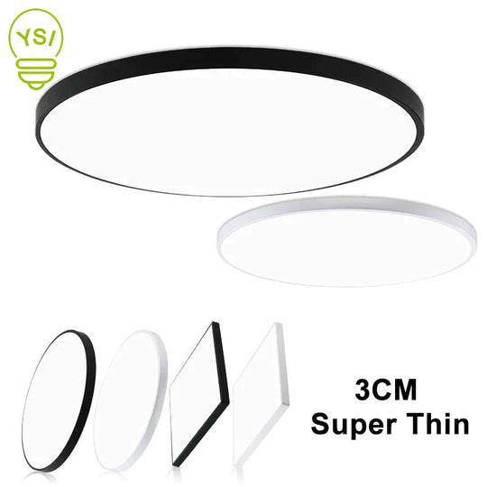 Lauren - Led Ceiling Light Acryl Alloy Modern Lamp Living Room Lighting Round &amp; Square 3Cm Super