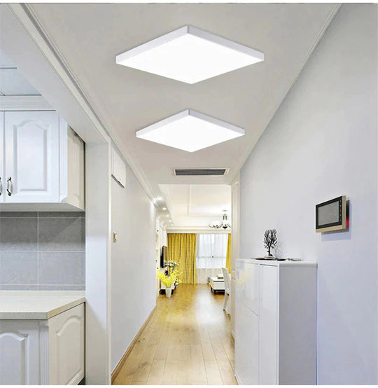 Lauren - Led Ceiling Light Acryl Alloy Modern Lamp Living Room Lighting Round &amp; Square 3Cm Super