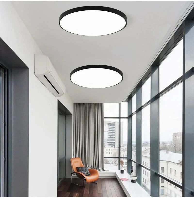 Lauren - Led Ceiling Light Acryl Alloy Modern Lamp Living Room Lighting Round &amp; Square 3Cm Super