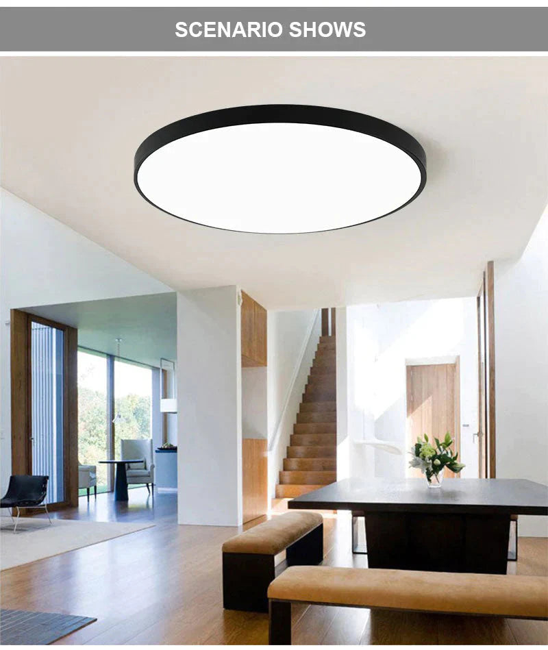 Lauren - Led Ceiling Light Acryl Alloy Modern Lamp Living Room Lighting Round &amp; Square 3Cm Super