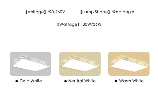 Leah - Modern Led Ceiling Light Lamp Lighting Fixture Surface Mount Flush Remote Control Dimmable