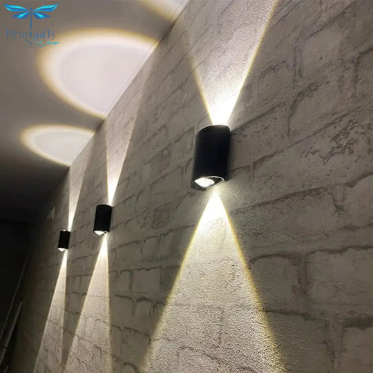 Led Wall Light Outdoor Waterproof Modern Nordic Style Indoor Lamps Living Room Porch Garden Lamp 2W