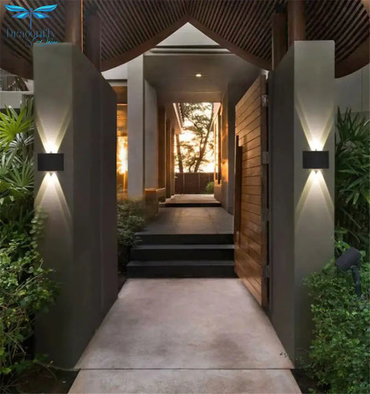 Led Wall Light Outdoor Waterproof Modern Nordic Style Indoor Lamps Living Room Porch Garden Lamp 2W