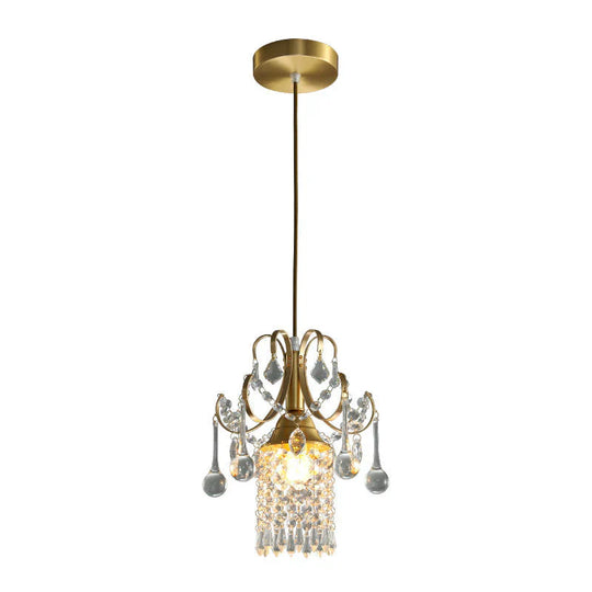 Luxury Single Head Crystal Dining Room Pendant Light
