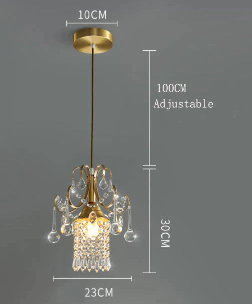 Luxury Single Head Crystal Dining Room Pendant Light