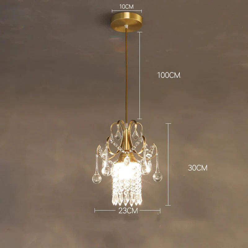 Luxury Single Head Crystal Dining Room Pendant Light Single - Head / Without - Bulb