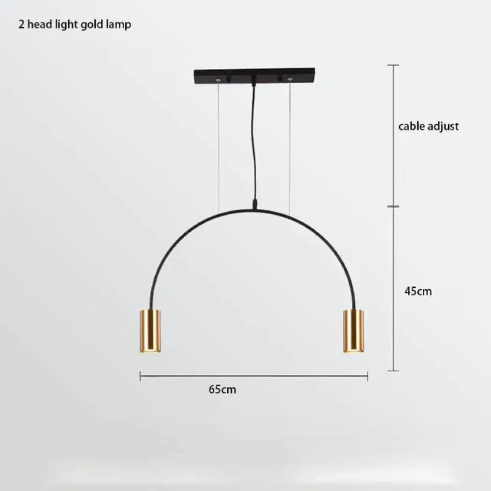 Madelyn - Minimalist Pendant Lamp 2 Light Bronze / Cold White