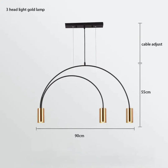 Madelyn - Minimalist Pendant Lamp 3 Light Bronze / Cold White