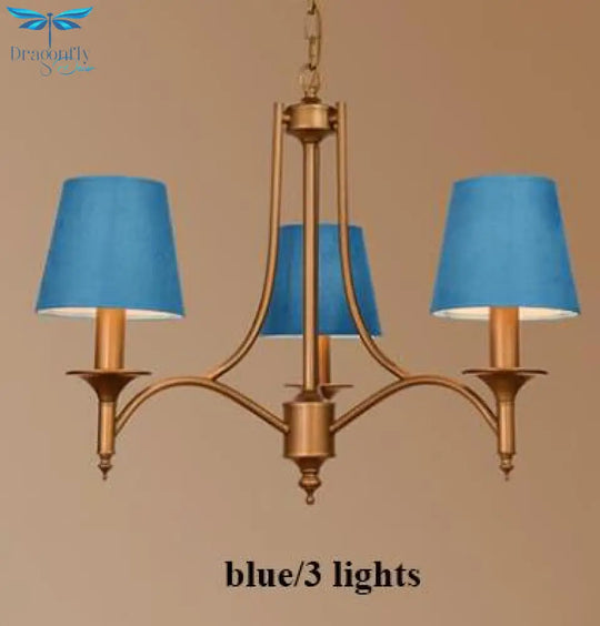 Metal Bronze Chandelier 6/8 Heads For Living Room Pendant Lighting