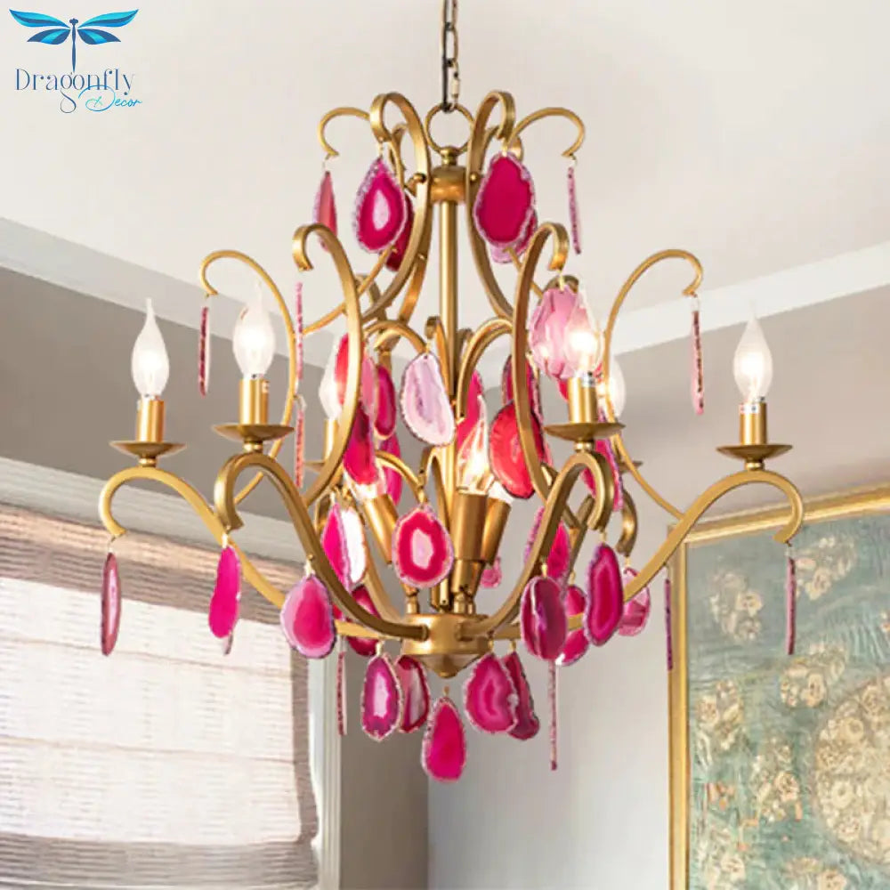 Metal Candelabra Ceiling Chandelier Rural 5/9/12 Lights Dining Room Hanging Pendant Light In