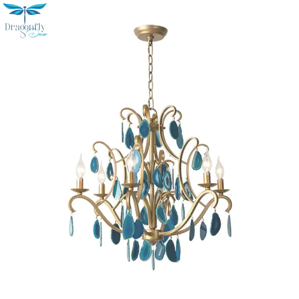 Metal Candelabra Ceiling Chandelier Rural 5/9/12 Lights Dining Room Hanging Pendant Light In