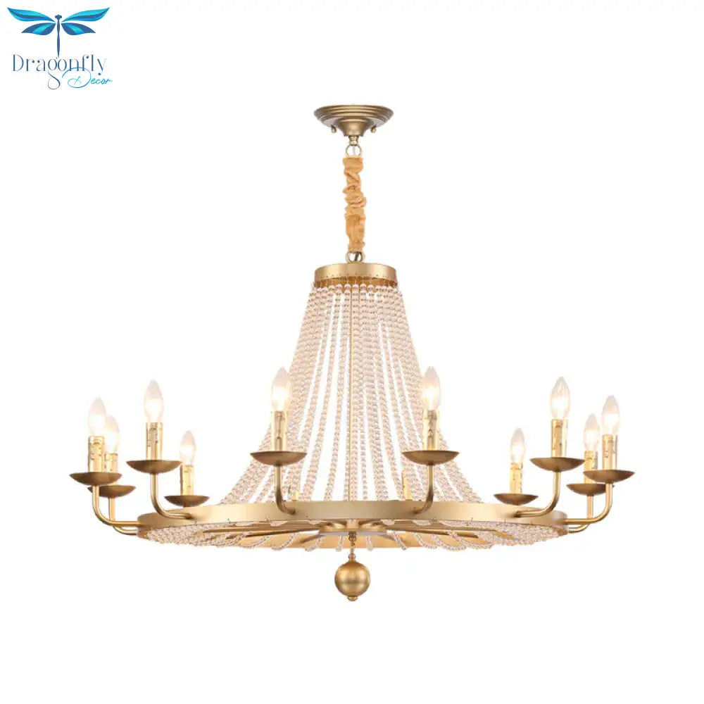 Metal Gold Ceiling Chandelier Candelabra 6/8/10 Lights Traditional - Style Hanging Light Fixture