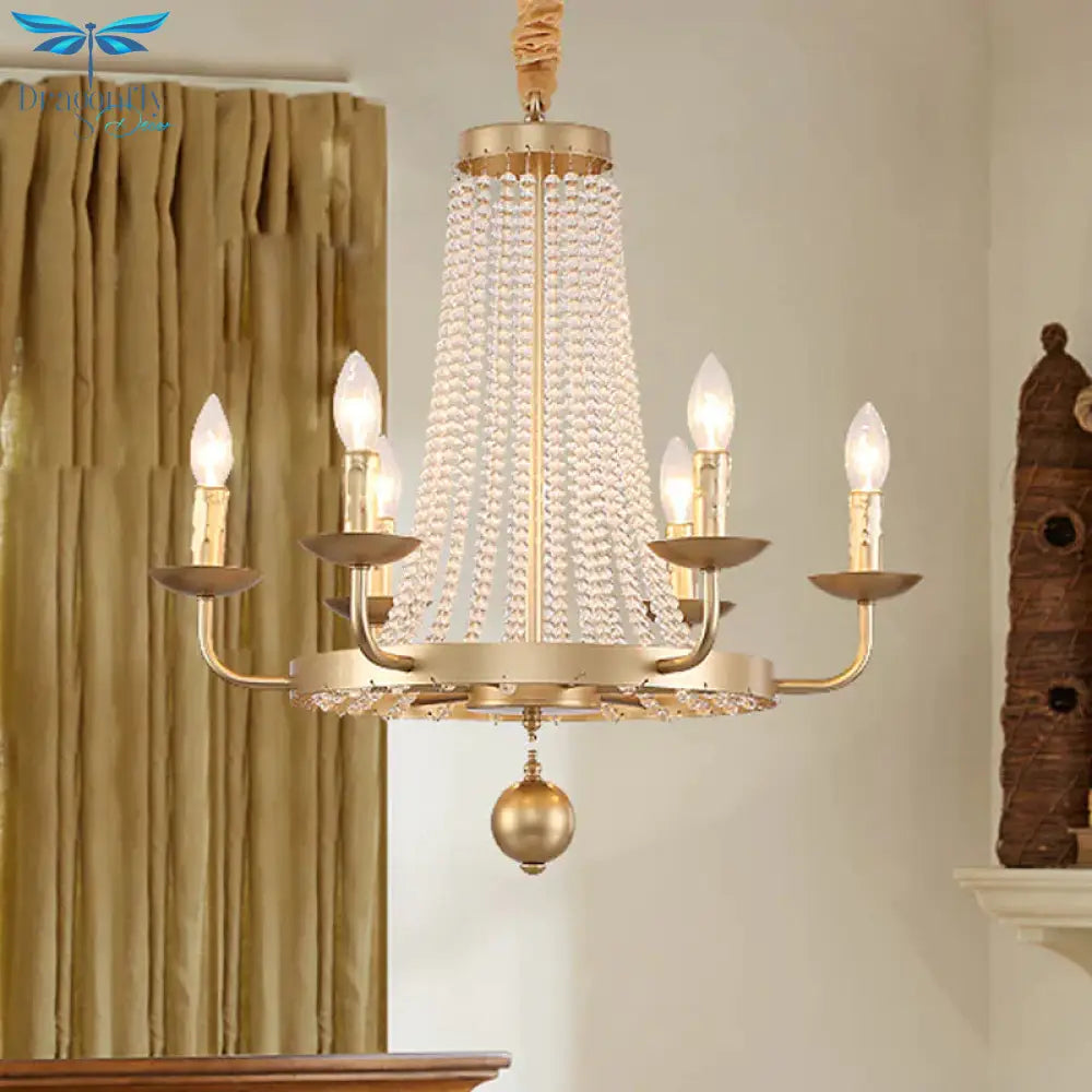Metal Gold Ceiling Chandelier Candelabra 6/8/10 Lights Traditional - Style Hanging Light Fixture