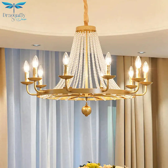 Metal Gold Ceiling Chandelier Candelabra 6/8/10 Lights Traditional - Style Hanging Light Fixture