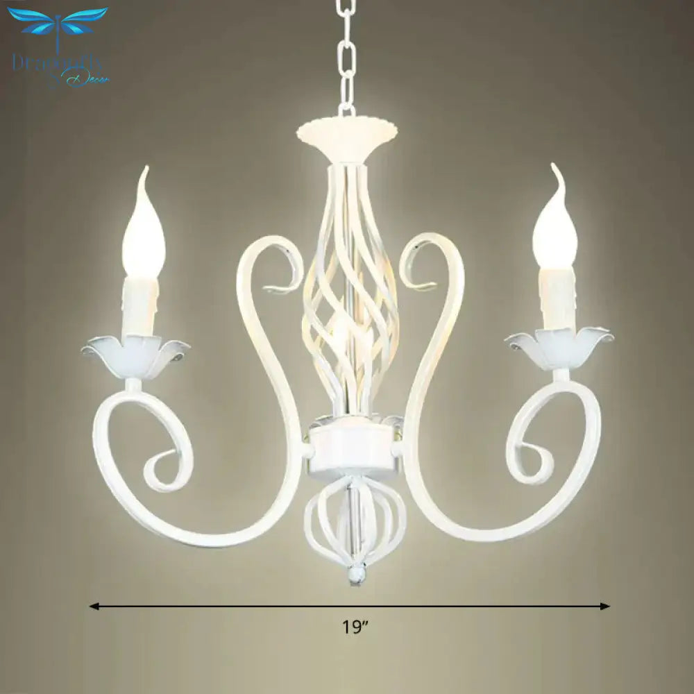 Metal Sputnik Chandelier Lighting Traditional 3/5/6 Lights Living Room Hanging Ceiling Lamp In