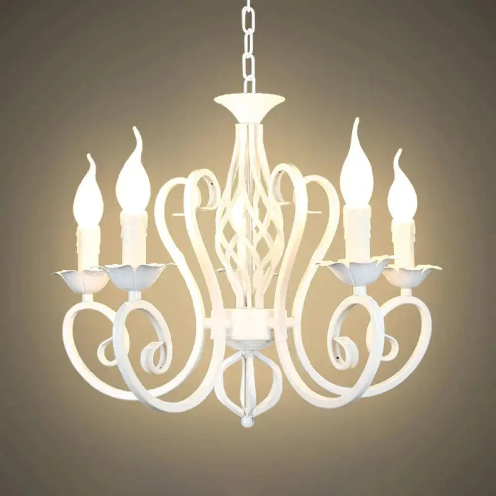 Metal Sputnik Chandelier Lighting Traditional 3/5/6 Lights Living Room Hanging Ceiling Lamp In