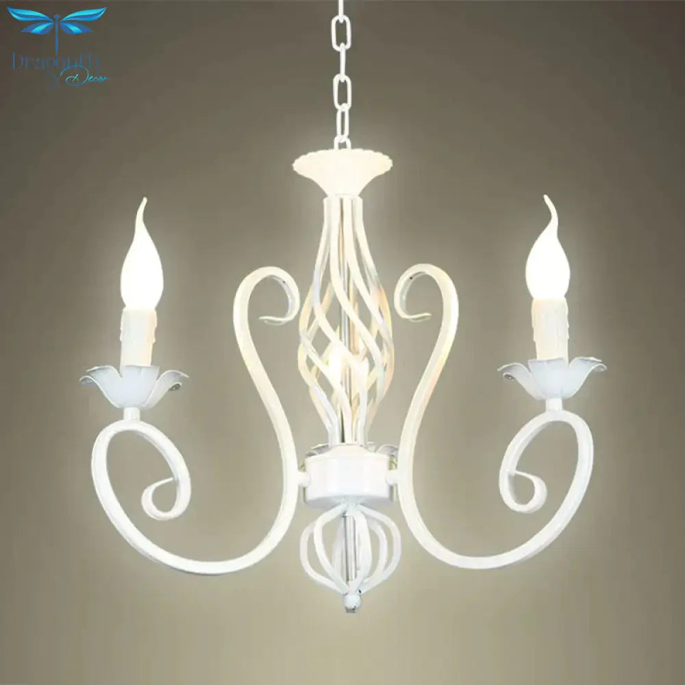 Metal Sputnik Chandelier Lighting Traditional 3/5/6 Lights Living Room Hanging Ceiling Lamp In