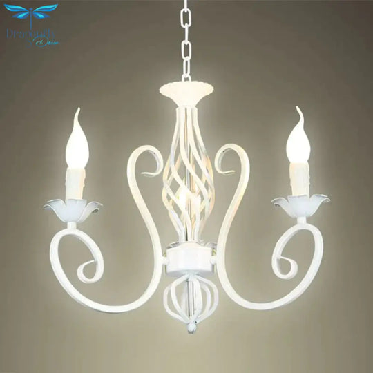 Metal Sputnik Chandelier Lighting Traditional 3/5/6 Lights Living Room Hanging Ceiling Lamp In