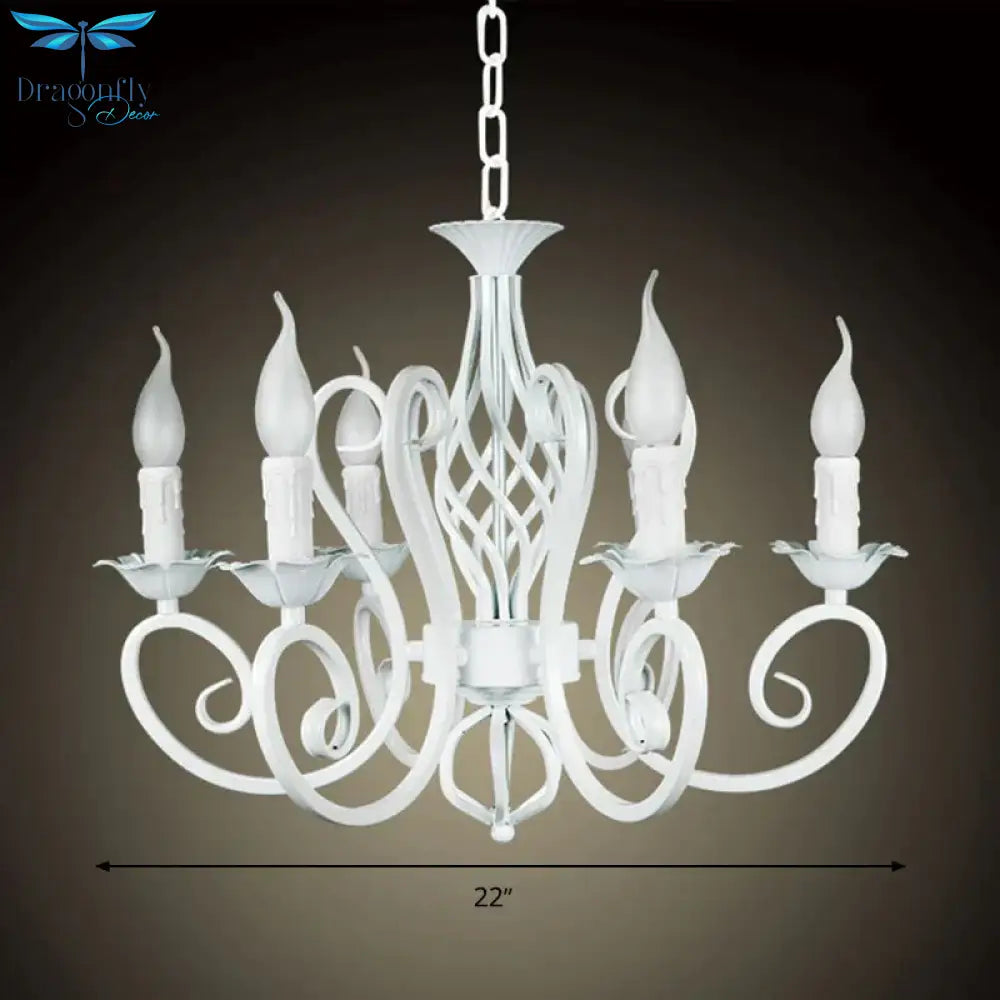 Metal Sputnik Chandelier Lighting Traditional 3/5/6 Lights Living Room Hanging Ceiling Lamp In