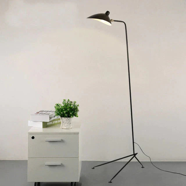 Modern Art Floor Led Lamp For Living Room Bedroom Study Office Lustre Black Standing Light With