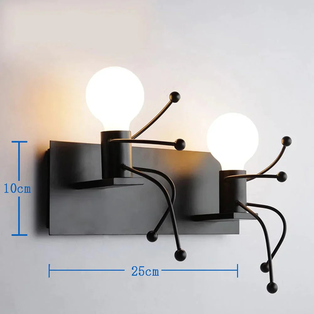 Modern Creative Minimalism Metal Robot Ants Lamps For Kids Baby Living Room P4 / 220V Warm White