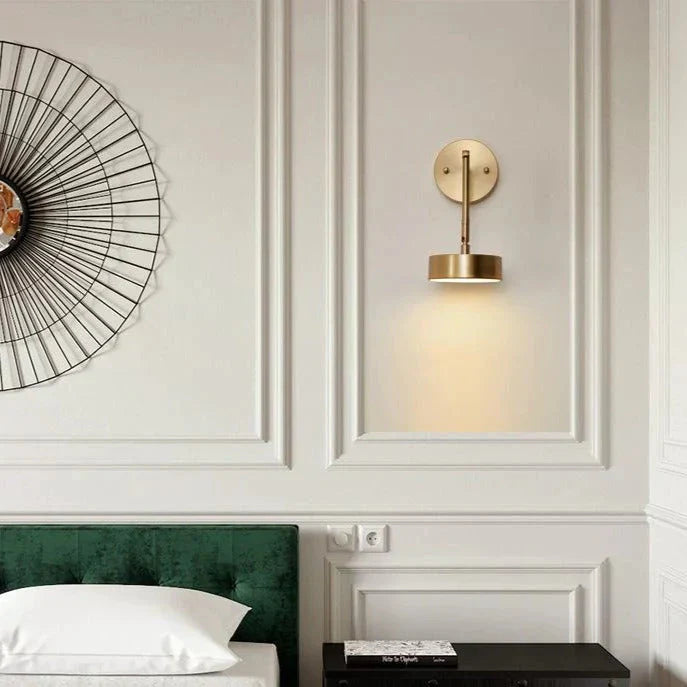 Modern Creative Nordic Bedroom Bedside Full Copper Wall Lamp Lamps