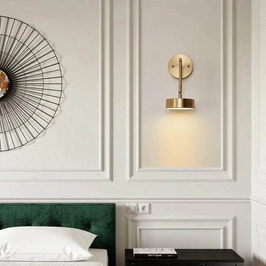 Modern Creative Nordic Bedroom Bedside Full Copper Wall Lamp Lamps