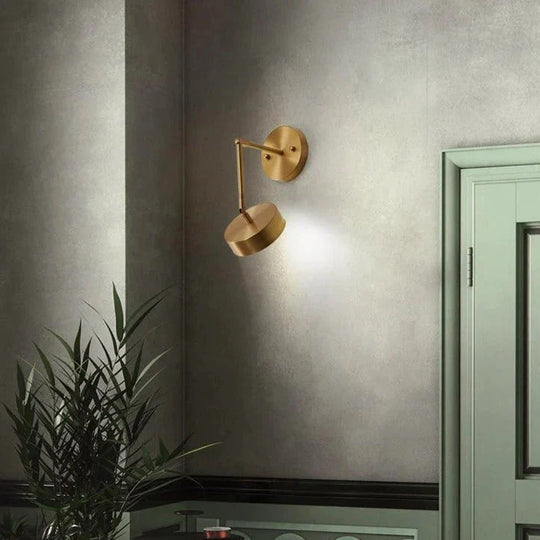 Modern Creative Nordic Bedroom Bedside Full Copper Wall Lamp Lamps