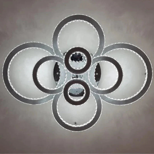 Modern Crystal Ceiling Lights Living Room Luxury Silver Light Bedroom Led Lamps Dining Fixtures