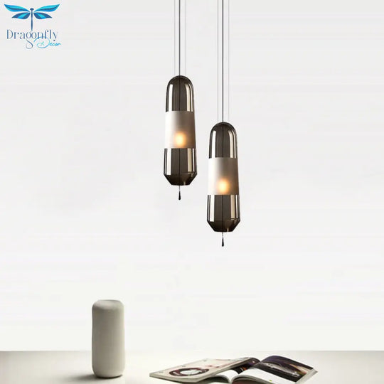 Modern Glass Pendant Light Fixture - Stylish Hanging For Bedroom