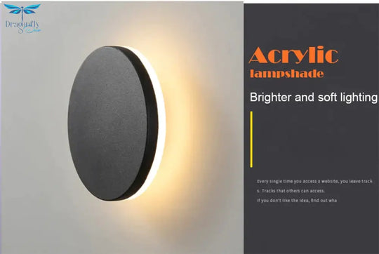Modern Ip65 Waterproof Outdoor Led Wall Lamp Aluminum Round Squar Light Garden Porch Sconce 96V