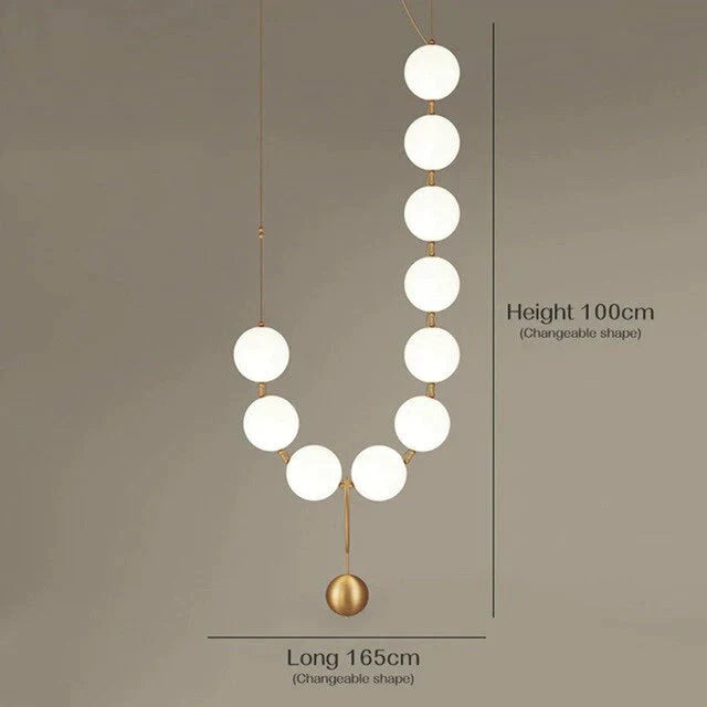 Modern Led Glass Lampshade Pendant Light Nordic Design Dining Room Hanging Lamp Light Fixtures