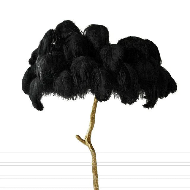 Modern Luxury Feather Floor Lamp Living Room Decoration Light Stand Light Decorative Standing Indoor