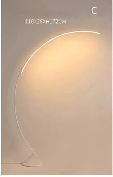 Modern Minimalist Creative Personality Brown White Led Floor Lamp Stand Living Room Bedroom Study